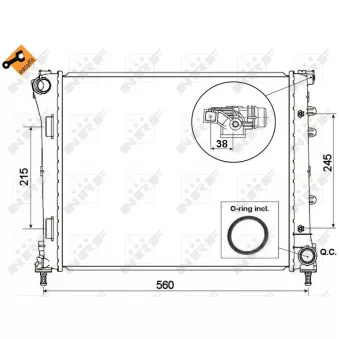 Radiateur, refroidissement du moteur NRF OEM BS518005AA