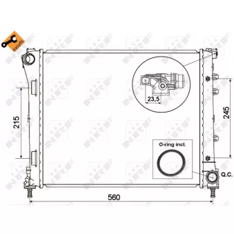 Radiateur, refroidissement du moteur NRF OEM 52044997