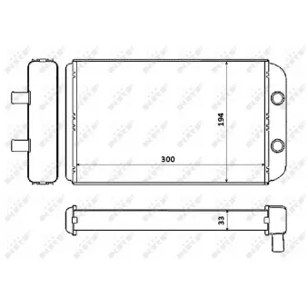 Système de chauffage NRF 53562 pour DAIHATSU CHARADE 2.5 D - 86cv
