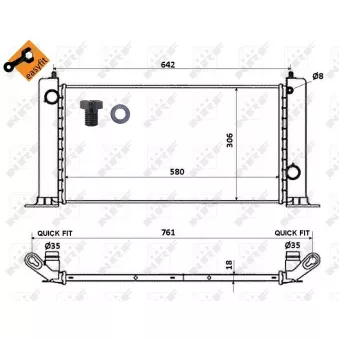 Radiateur, refroidissement du moteur NRF OEM 46799894