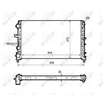 Radiateur, refroidissement du moteur NRF 53621