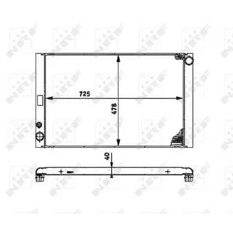Radiateur, refroidissement du moteur NRF 53716 pour AUDI A8 6.0 W12 quattro - 450cv