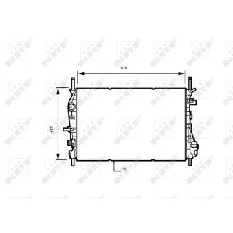 Radiateur, refroidissement du moteur NRF OEM 2s718005cc