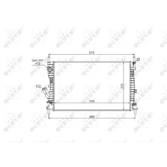 Radiateur, refroidissement du moteur NRF OEM 5S6H8005AB