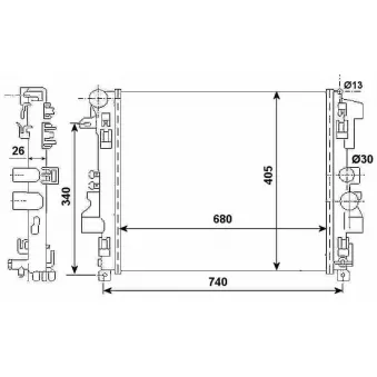 Radiateur, refroidissement du moteur NRF OEM a6395010401