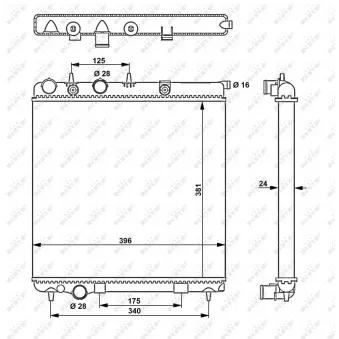 Radiateur, refroidissement du moteur NRF 53837 pour CITROEN DS3 1.4 VTi 98 - 98cv