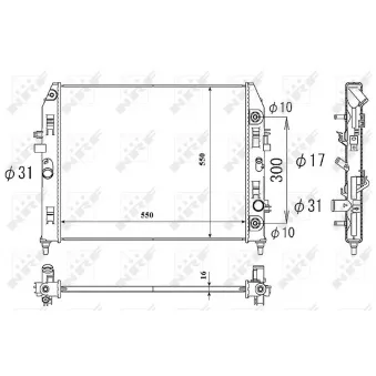 Radiateur, refroidissement du moteur NRF 53851