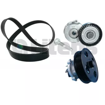 Pompe à eau+Jeu de courroie trapézoïdale à nervures Litens [LVW950008A]