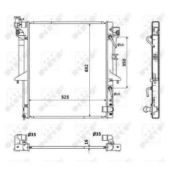 Radiateur, refroidissement du moteur NRF OEM 1350A349