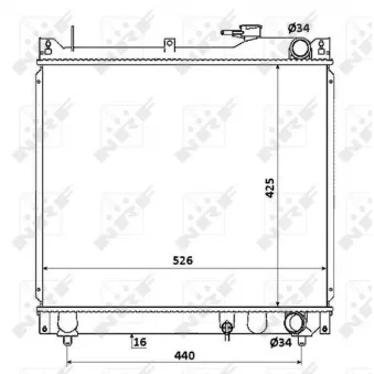 Radiateur, refroidissement du moteur NRF 53913 pour SUZUKI GRAND VITARA 1.6 4x4 - 97cv