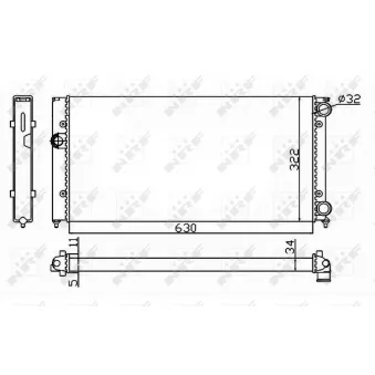 Radiateur, refroidissement du moteur NRF 54664 pour VOLKSWAGEN GOLF 1.8 - 75cv