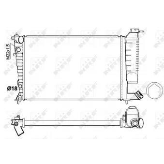 Radiateur, refroidissement du moteur NRF 54716 pour CITROEN XSARA 1.8 i - 101cv