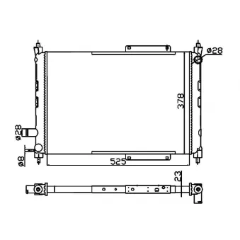 Radiateur, refroidissement du moteur NRF OEM GRD1074