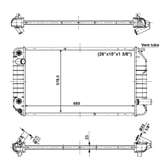 Radiateur, refroidissement du moteur NRF 56005