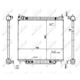 Radiateur, refroidissement du moteur NRF 56026