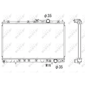 Radiateur, refroidissement du moteur NRF 58182 pour MITSUBISHI GALANT 2.5 V6-24 4x4 - 170cv