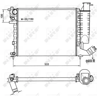 Radiateur, refroidissement du moteur NRF OEM 1301TS