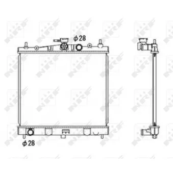 Radiateur, refroidissement du moteur NRF 58187 pour NISSAN MICRA 1.4 16V - 88cv