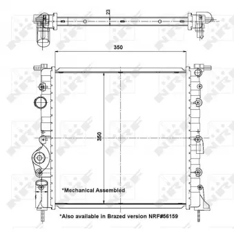 Radiateur, refroidissement du moteur NRF OEM 7700430647
