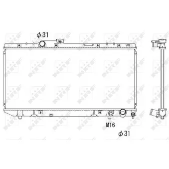 Radiateur, refroidissement du moteur NRF 58238 pour TOYOTA CELICA 2.0 GTI - 156cv