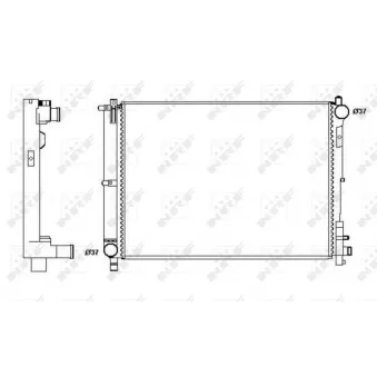 Radiateur, refroidissement du moteur NRF 58263A pour CHRYSLER VOYAGER 2.5 CRD - 141cv