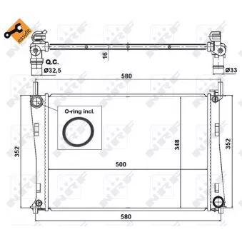 Radiateur, refroidissement du moteur NRF OEM 4s6h8005da
