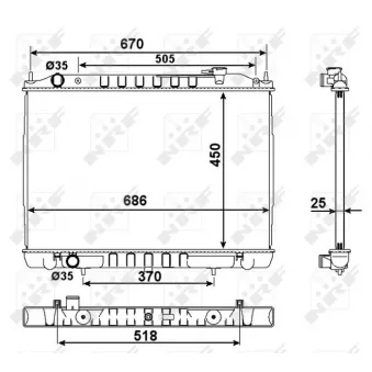 NRF 58418 - Radiateur, refroidissement du moteur
