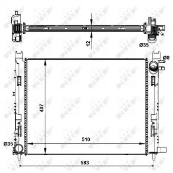Radiateur, refroidissement du moteur NRF OEM 214100055r