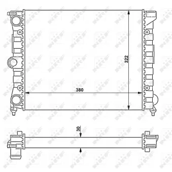 Radiateur, refroidissement du moteur NRF OEM 867121253d