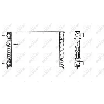 Radiateur, refroidissement du moteur NRF 58819 pour VOLKSWAGEN GOLF 1.4 - 60cv