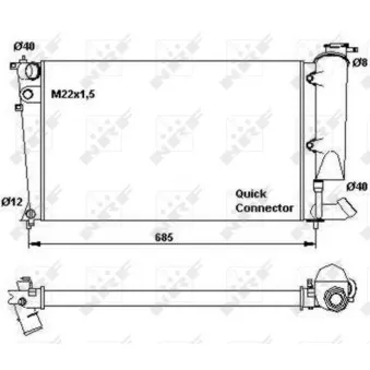 Radiateur, refroidissement du moteur NRF OEM 133004