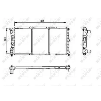 Radiateur, refroidissement du moteur NRF 58956 pour FIAT PUNTO 1.7 D - 57cv