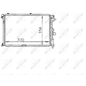 Radiateur, refroidissement du moteur NRF 58974 pour OPEL VECTRA 1.7 TD - 82cv