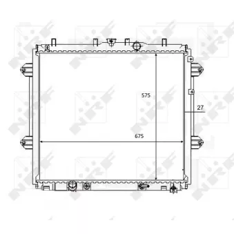 Radiateur, refroidissement du moteur NRF 59080 pour TOYOTA LAND CRUISER 4.0 V6 VVT-i - 282cv