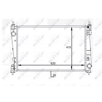 Radiateur, refroidissement du moteur NRF 59084 pour OPEL CORSA 1.4 - 120cv