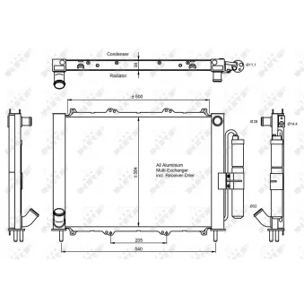 Condenseur, climatisation NRF OEM 8200732379