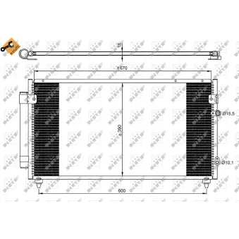 Condenseur, climatisation NRF 350072