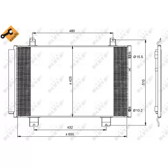 Condenseur, climatisation NRF 350092