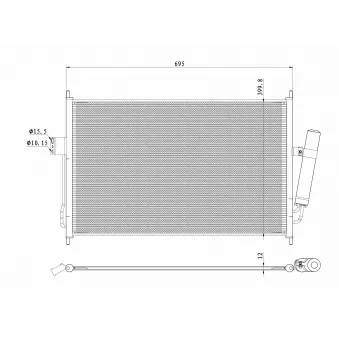 Condenseur, climatisation NRF 350490 pour ISUZU D-MAX 1.9 Ddi 4x4 - 163cv