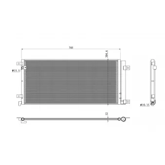 Condenseur, climatisation NRF 350494 pour HONDA CIVIC 1.5 VTEC - 182cv