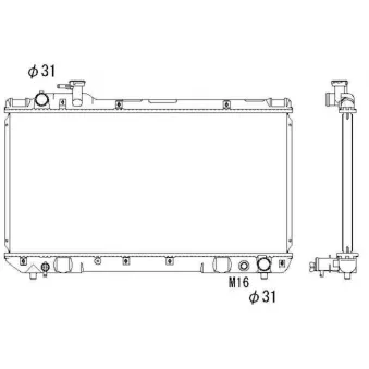 Radiateur, refroidissement du moteur NRF OEM 164007A111