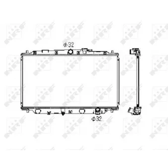 Radiateur, refroidissement du moteur NRF 506743 pour FORD ECOSPORT 2.2 i 16V VTEC - 185cv
