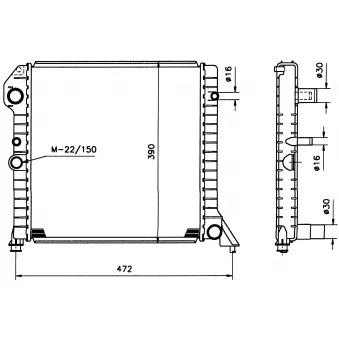 Radiateur, refroidissement du moteur NRF 506991