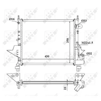 Radiateur, refroidissement du moteur NRF [509513]
