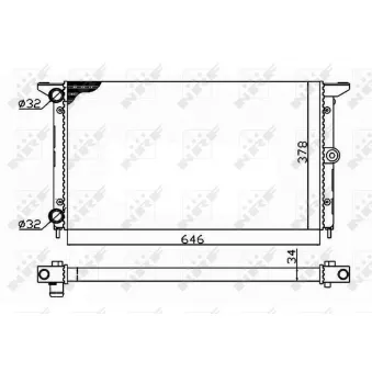 Radiateur, refroidissement du moteur NRF OEM 7M0121253B