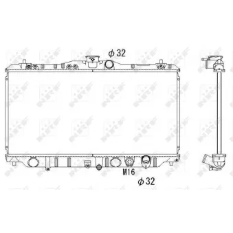 Radiateur, refroidissement du moteur NRF OEM 19010PK1014