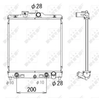 Radiateur, refroidissement du moteur NRF 536355 pour ROVER 400 416 Si - 113cv
