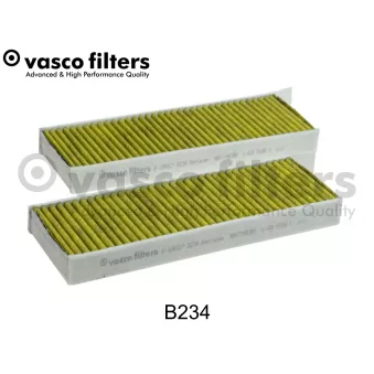 Filtre, air de l'habitacle DAVID VASCO B234 pour CITROEN JUMPY 1.5 BlueHDi 100 - 102cv