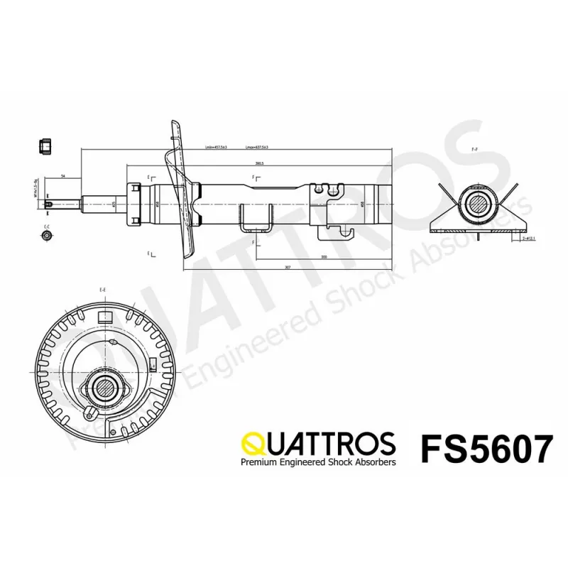Jeu de 2 amortisseurs arrière DAVID VASCO FS5607 - Visuel 2