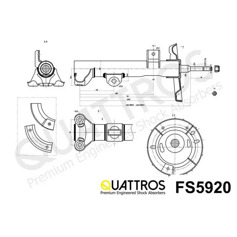 Jeu de 2 amortisseurs arrière DAVID VASCO FS5920 - Visuel 2